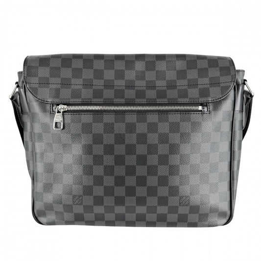 LOUIS VUITTON ルイヴィトン メッセンジャーバッグ クリストファー メッセンジャー ショルダーバッグ N41500 ダミエグラフィットキャンバス ブラック 黒 シルバー金具 メンズ【中古品】
