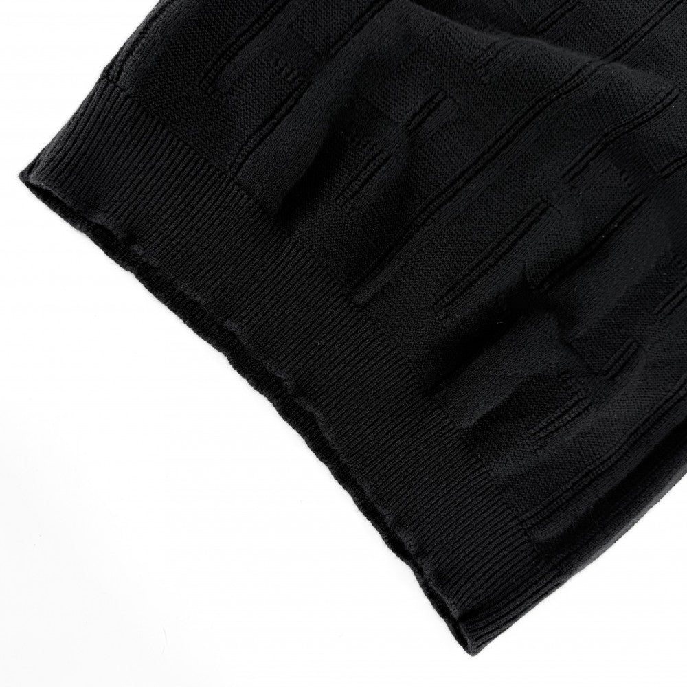 HERMES エルメス ワンピース Hロゴ ニット 半袖 アパレル 服 34 ブラック 黒 春 夏 ウール レディース【中古品】