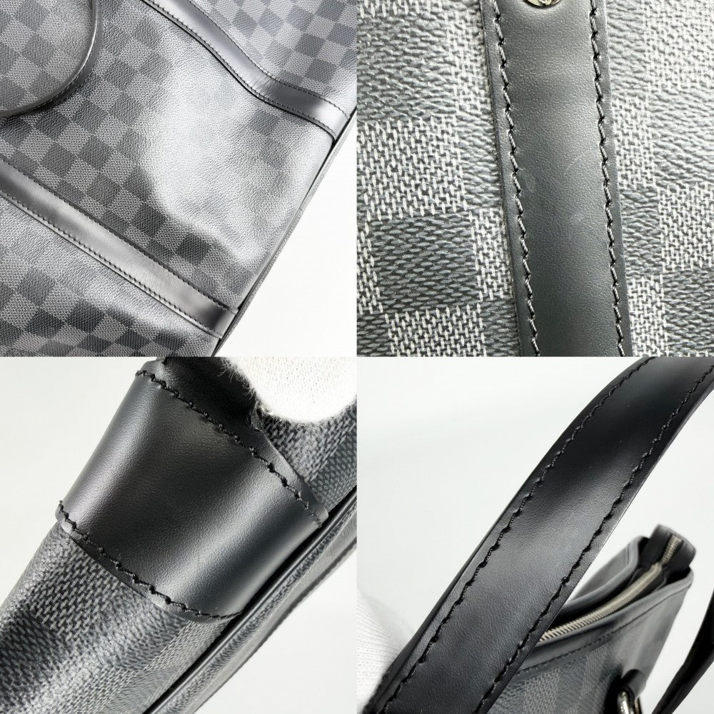 LOUIS VUITTON ルイヴィトン ビジネスバッグ タダオ ハンドバッグ ショルダーバッグ 2WAY ブリーフケース N51192 ダミエグラフィットキャンバス ブラック 黒 シルバー金具 メンズ【中古品】