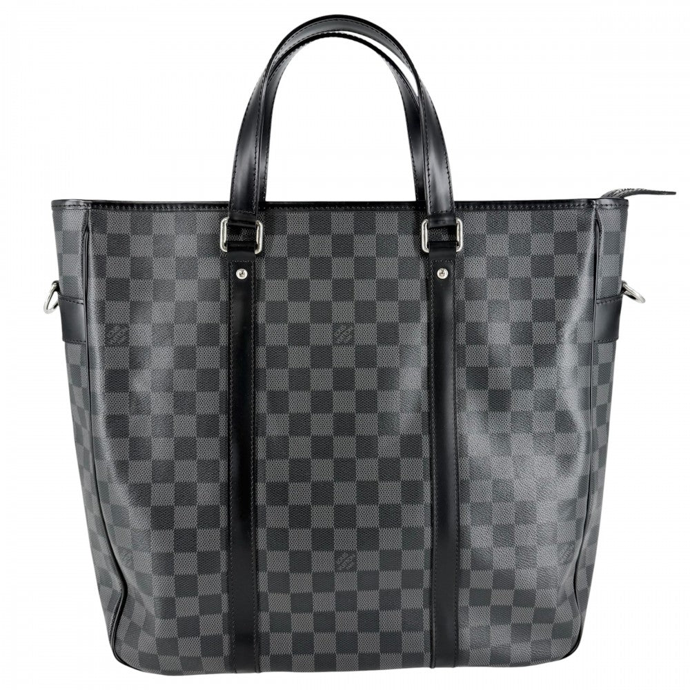 LOUIS VUITTON ルイヴィトン ビジネスバッグ タダオ ハンドバッグ ショルダーバッグ 2WAY ブリーフケース N51192 ダミエグラフィットキャンバス ブラック 黒 シルバー金具 メンズ【中古品】