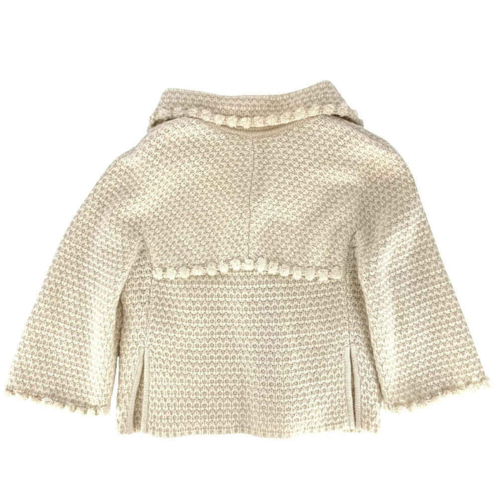 CHANEL シャネル アウター ニットジャケット アパレル 服 40 ベージュ シルバー金具 春 秋 カシミヤ モヘア レディース 2007年【中古品】