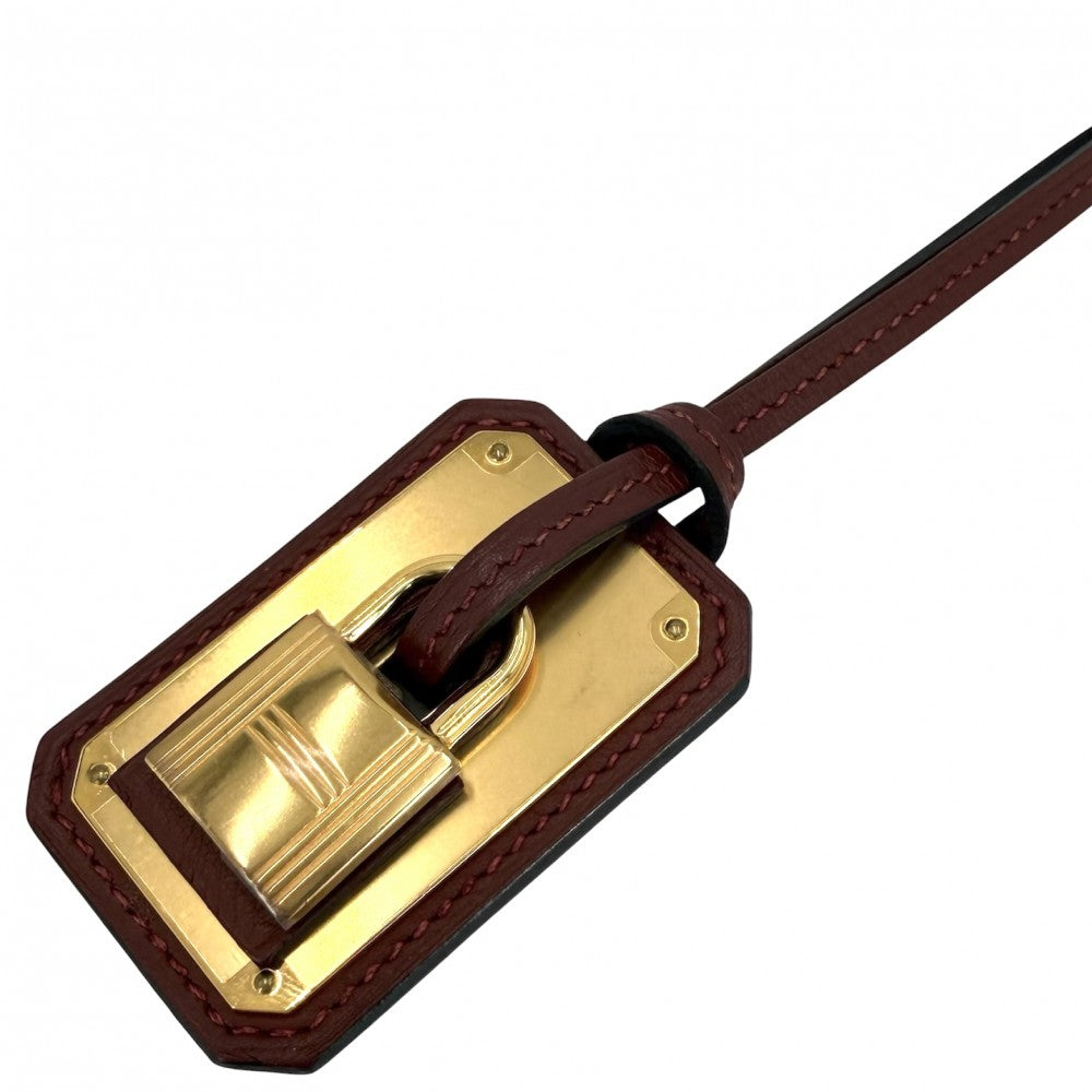 HERMES エルメス ネックレス オーケリーGM ペンダント アクセサリー ロングネックレス レザー Z刻印 ブラウン系 ゴールド金具 レディース 2021年【中古品】