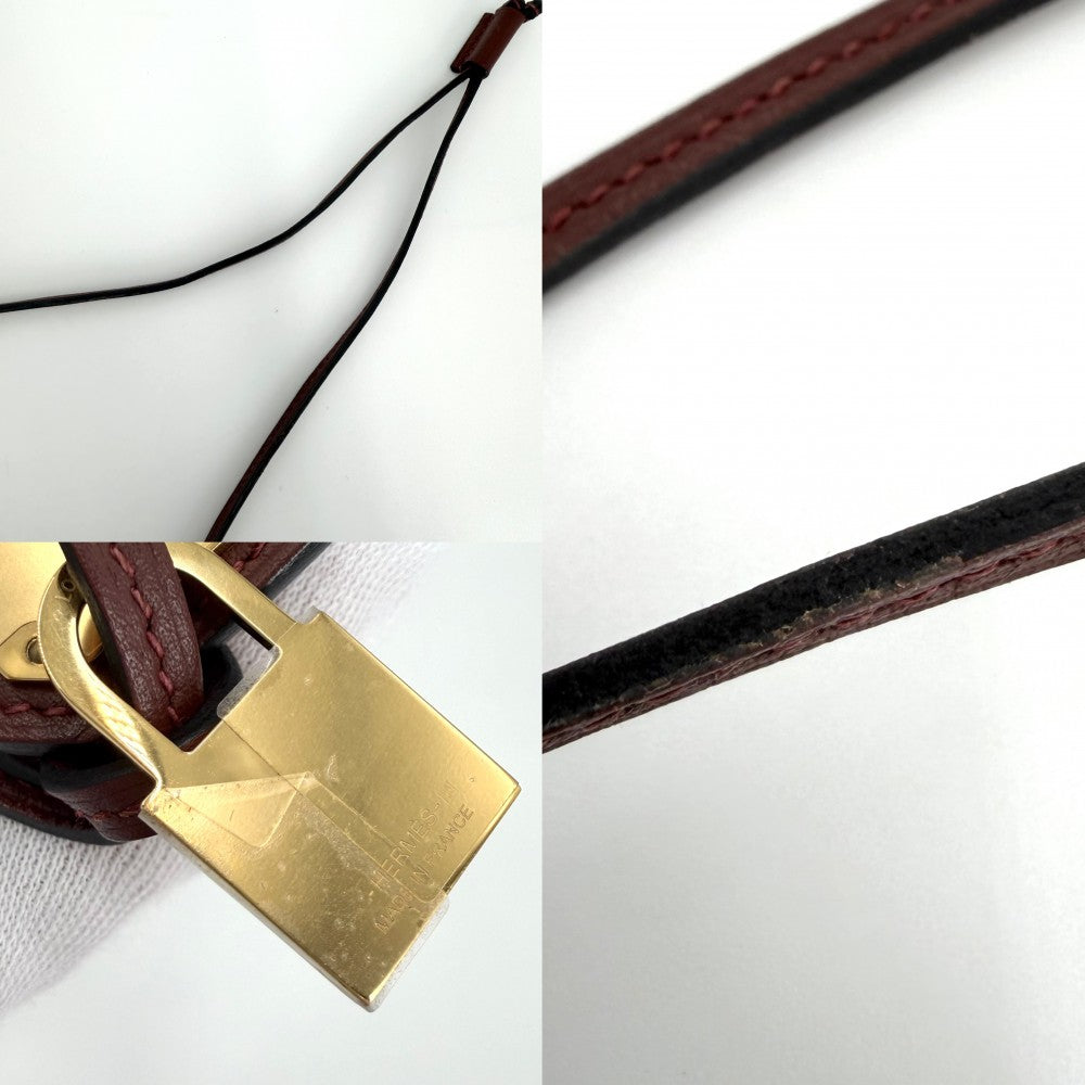HERMES エルメス ネックレス オーケリーGM ペンダント アクセサリー ロングネックレス レザー Z刻印 ブラウン系 ゴールド金具 レディース 2021年【中古品】