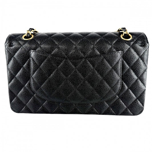 CHANEL シャネル ショルダーバッグ マトラッセ25 ダブルチェーン ココマーク ダブルフラップ キャビアスキン ブラック 黒 ゴールド金具 レディース【中古品】