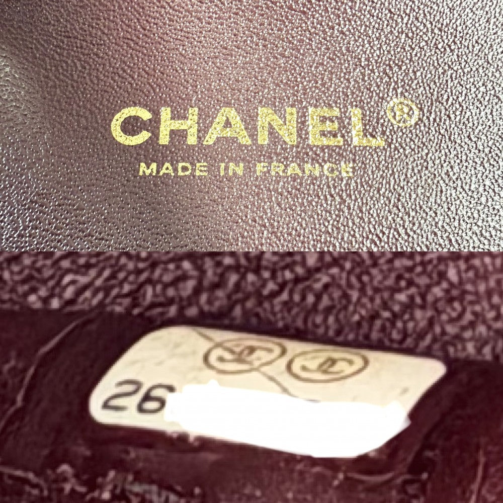 CHANEL シャネル ショルダーバッグ マトラッセ25 ダブルチェーン ココマーク ダブルフラップ キャビアスキン ブラック 黒 ゴールド金具 レディース【中古品】