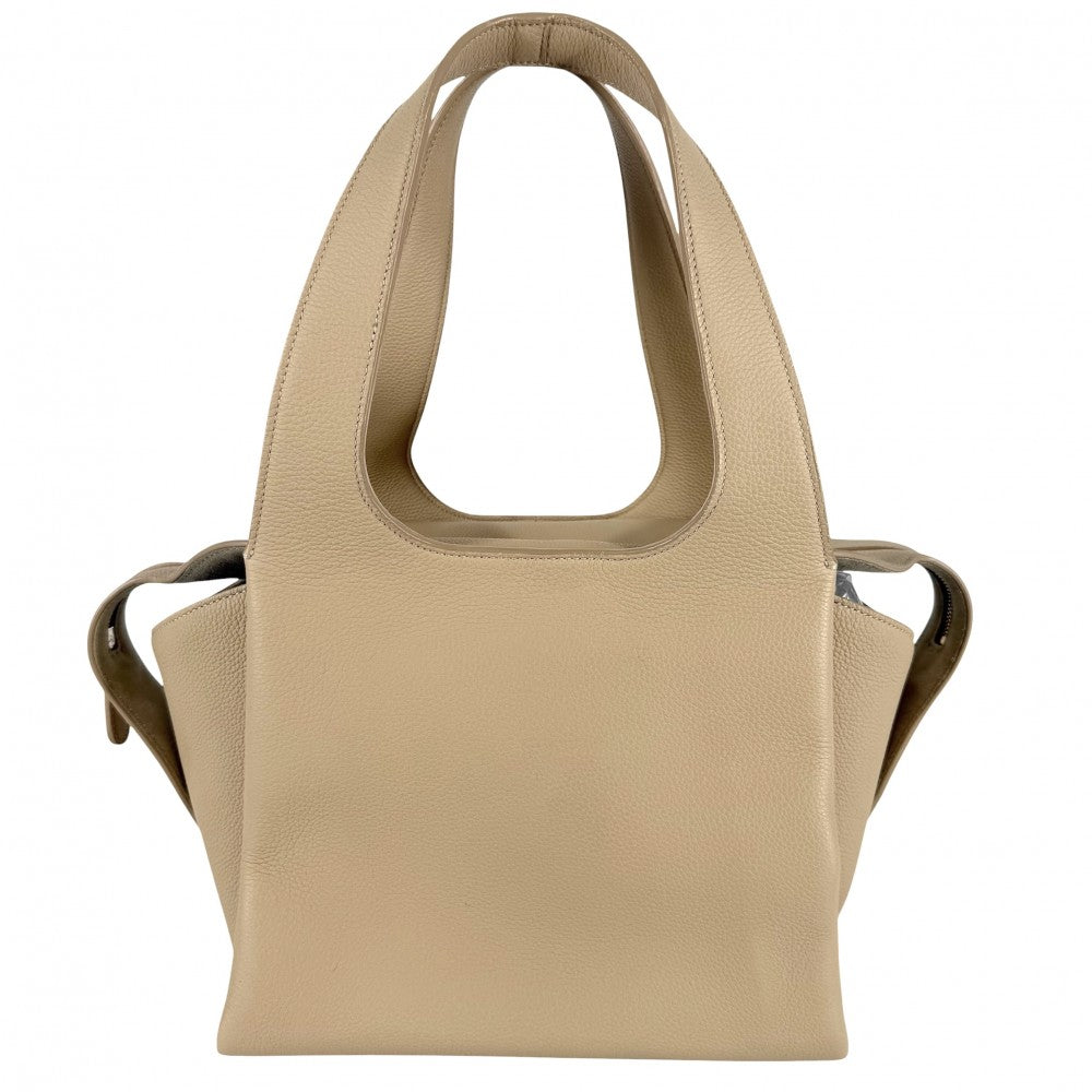 ハンドバッグ THE ROW ザロウ TR1 トートバッグ レザー ベージュ ゴールド金具 レディース【中古品】