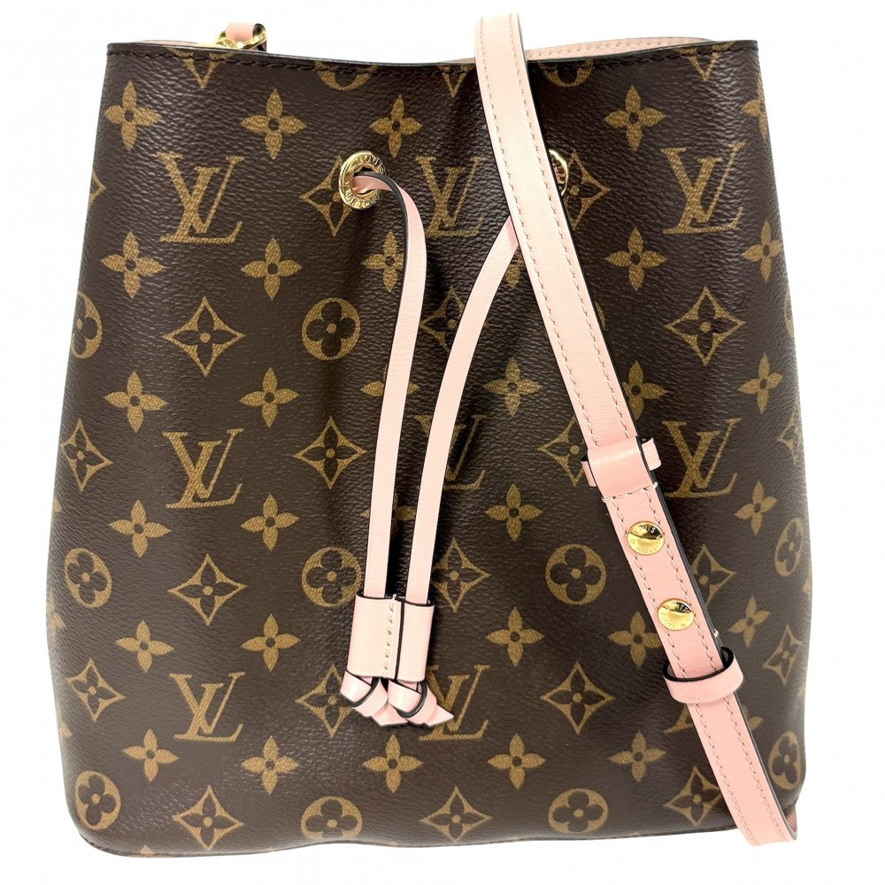 LOUIS VUITTON ルイヴィトン ショルダーバッグ ネオノエ ブラウン 茶 ピンク N40198 モノグラムキャンバス ヴィーナス ゴールド金具 レディース【中古品】