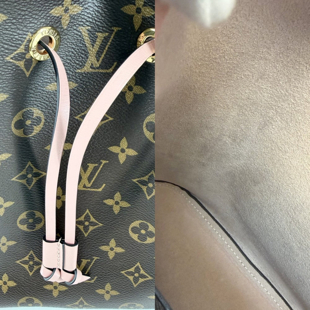 LOUIS VUITTON ルイヴィトン ショルダーバッグ ネオノエ ブラウン 茶 ピンク N40198 モノグラムキャンバス ヴィーナス ゴールド金具 レディース【中古品】