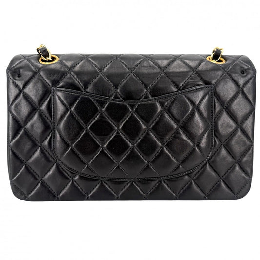 CHANEL シャネル ショルダーバッグ マトラッセ25 ダブルチェーン ダブルフラップ ココマーク ターンロック ラムスキン ブラック 黒 ゴールド金具 レディース【中古品】