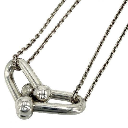TIFFANY&Co. ティファニー ネックレス ハードウェア ダブル リンク ネックレス ジュエリー アクセサリー メンズ レディース シルバー925 ユニセックス 約12.2g【中古品】