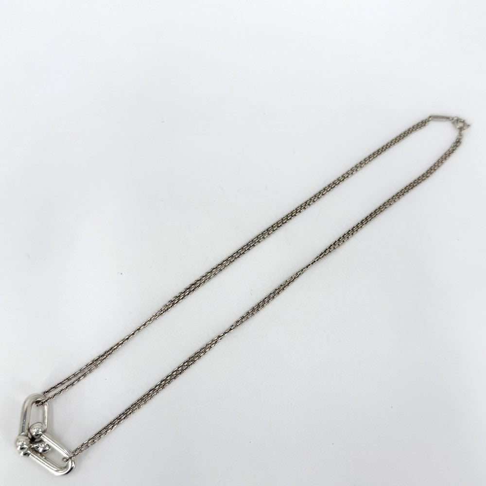 TIFFANY&Co. ティファニー ネックレス ハードウェア ダブル リンク ネックレス ジュエリー アクセサリー メンズ レディース シルバー925 ユニセックス 約12.2g【中古品】