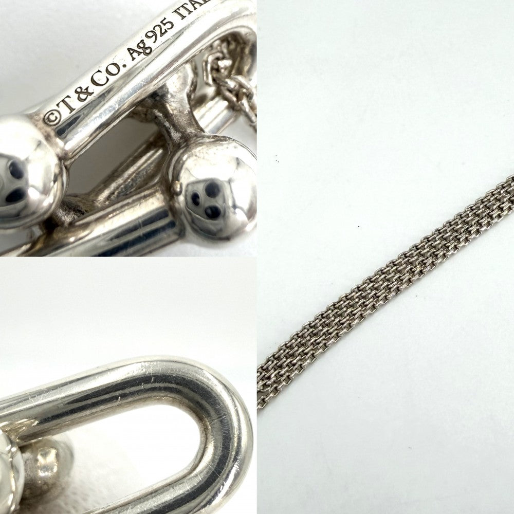 TIFFANY&Co. ティファニー ネックレス ハードウェア ダブル リンク ネックレス ジュエリー アクセサリー メンズ レディース シルバー925 ユニセックス 約12.2g【中古品】