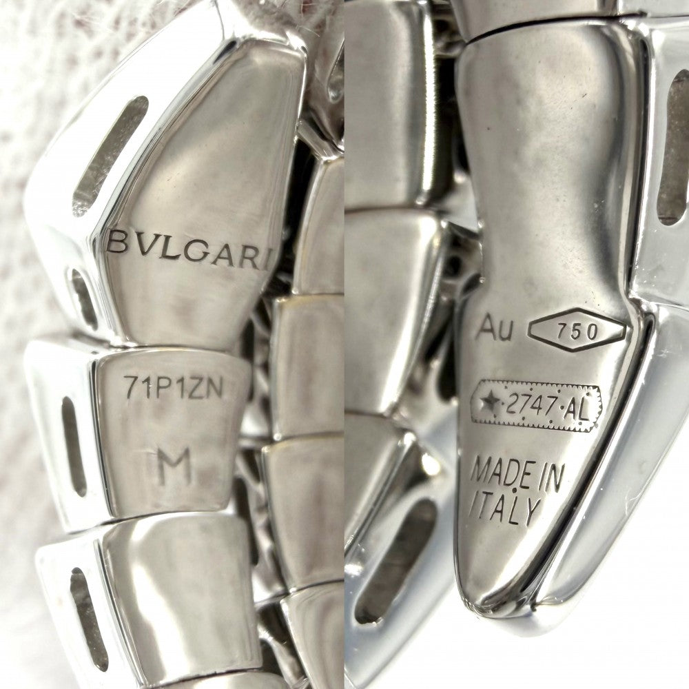 BVLGARI ブルガリ 指輪 セルペンティ ヴァイパー ジュエリー アクセサリー リング フルパヴェ Au750 18金WG Mサイズ K18ホワイトゴールド ダイヤモンド 約10.5号 シルバー レディース 約11.3g【中古品】