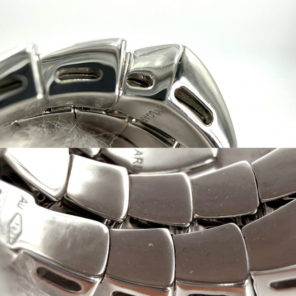 BVLGARI ブルガリ 指輪 セルペンティ ヴァイパー ジュエリー アクセサリー リング フルパヴェ Au750 18金WG Mサイズ K18ホワイトゴールド ダイヤモンド 約10.5号 シルバー レディース 約11.3g【中古品】