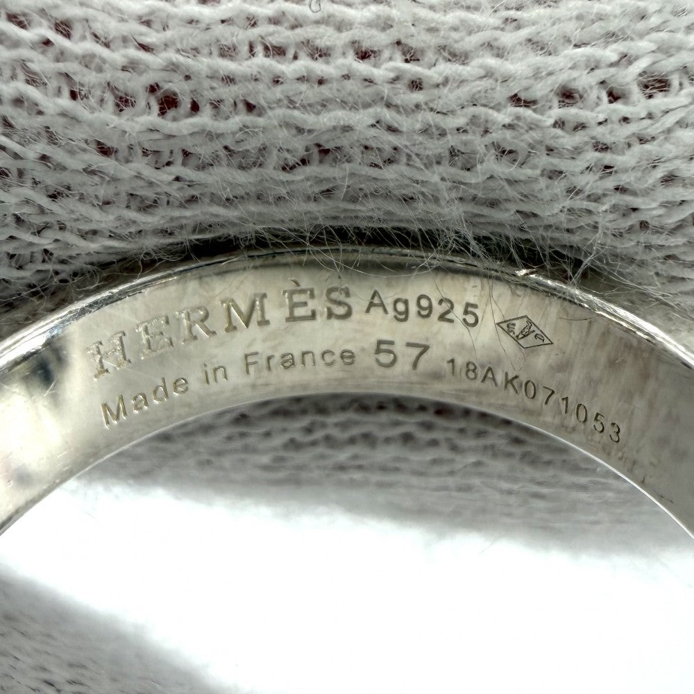HERMES エルメス 指輪 コリエドシアンリング アクセサリー ジュエリー 小物 57サイズ シルバー925 約16.5号 シルバー レディース 約4.9g【中古品】