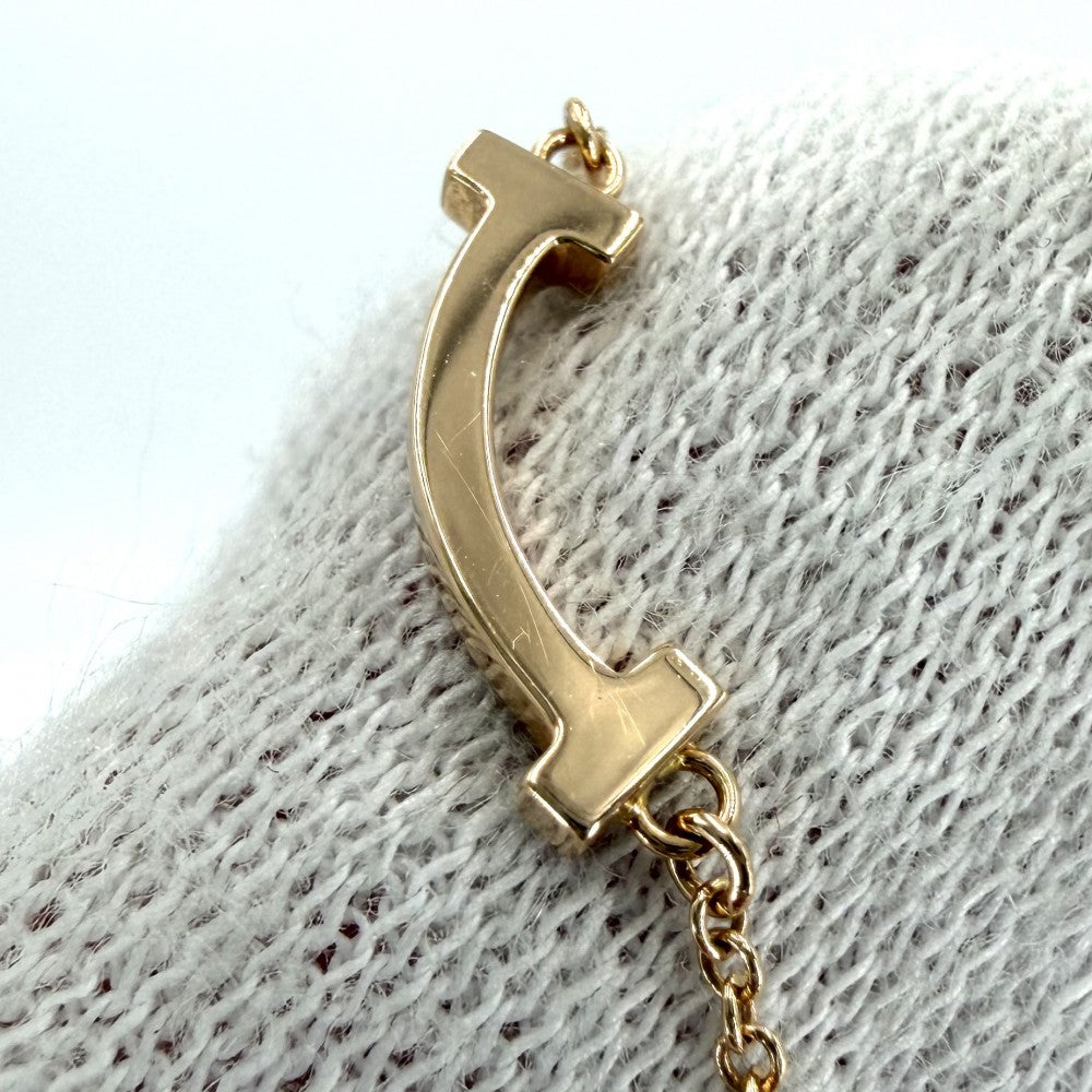 TIFFANY&Co. ティファニー ネックレス Tスマイル ミニペンダント ジュエリー 18金PG Au750 アクセサリー K18ピンクゴールド レディース 約2.3g【中古品】