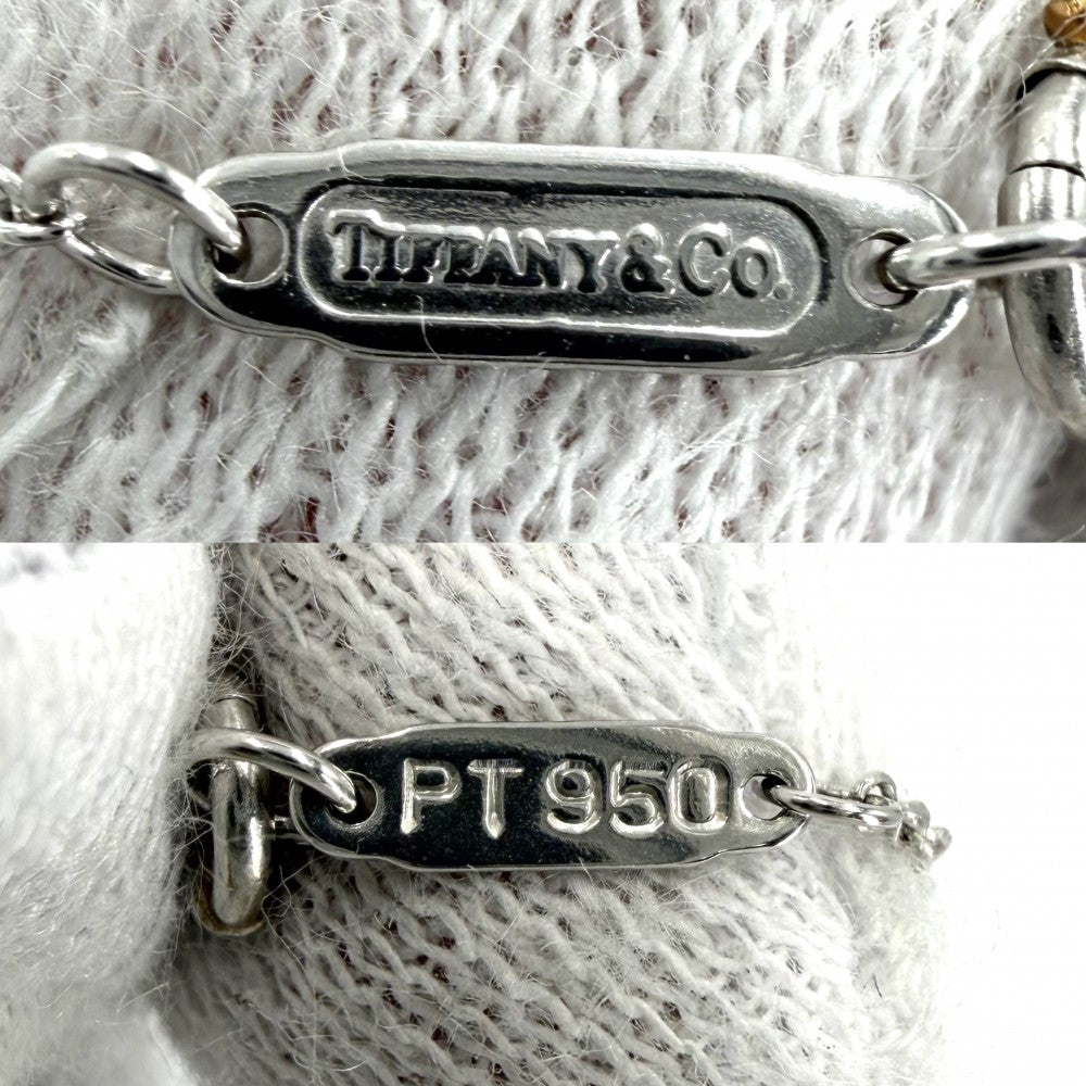TIFFANY&Co. ティファニー ネックレス ベゼルセット アクセサリー ジュエリー Pt950プラチナ ダイヤモンド レディース 約3.2g【中古品】
