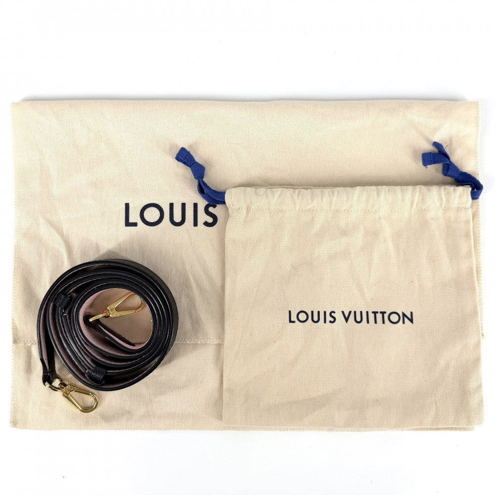 LOUIS VUITTON ルイヴィトン 2WAY ロックミーテンダー ハンドバッグ ショルダーバッグ LVターンロック M58557 レザー ブラック 黒 アイボリー ゴールド金具 レディース【中古品】