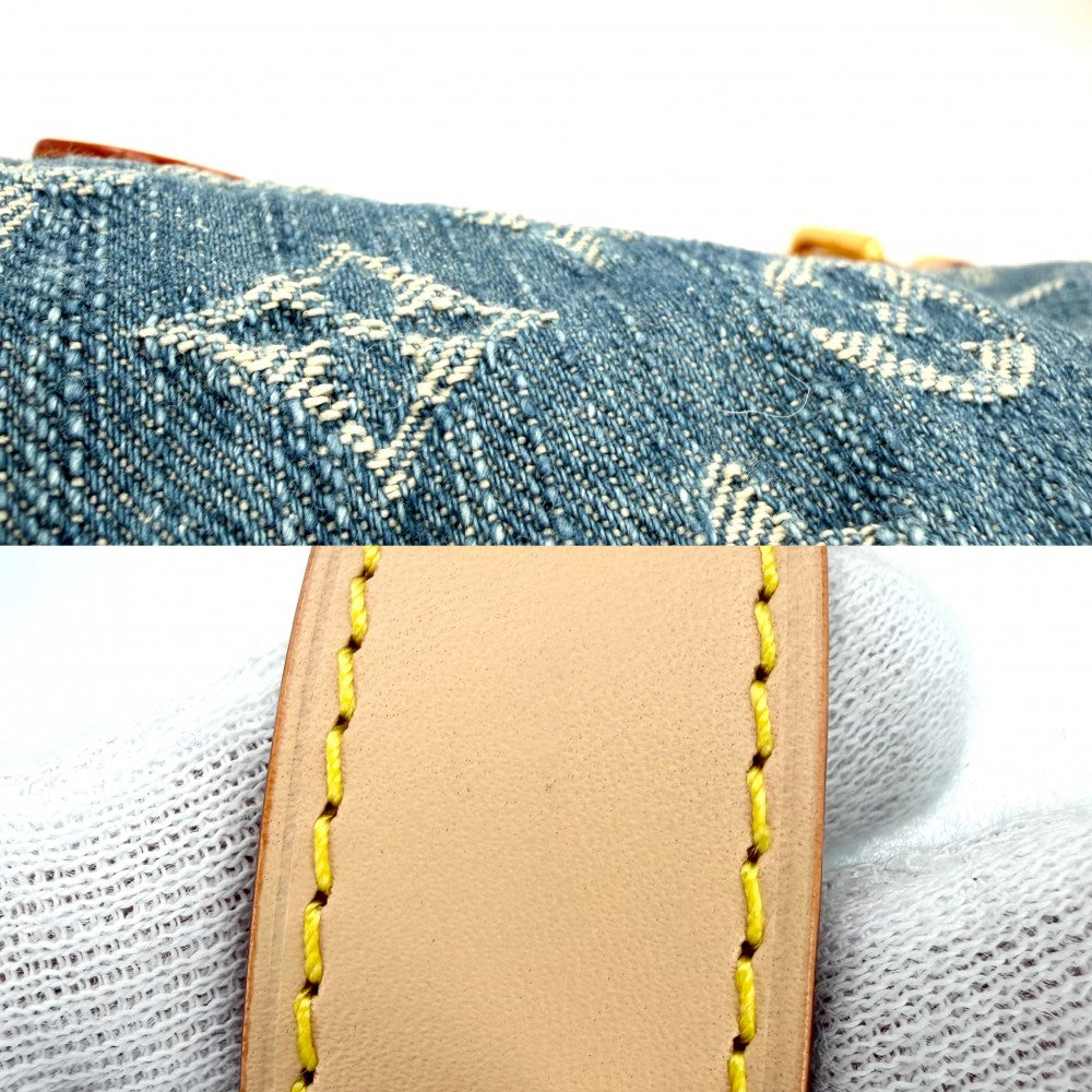 LOUIS VUITTON ルイヴィトン ハンドバッグ ポシェットヒルズ ミニバッグ M82949 モノグラムデニム ブルー 青 ゴールド金具 レディース【中古品】
