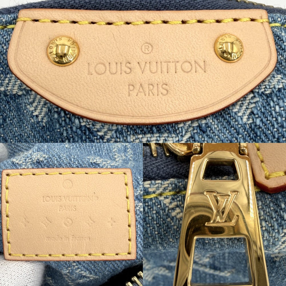 LOUIS VUITTON ルイヴィトン ハンドバッグ ポシェットヒルズ ミニバッグ M82949 モノグラムデニム ブルー 青 ゴールド金具 レディース【中古品】