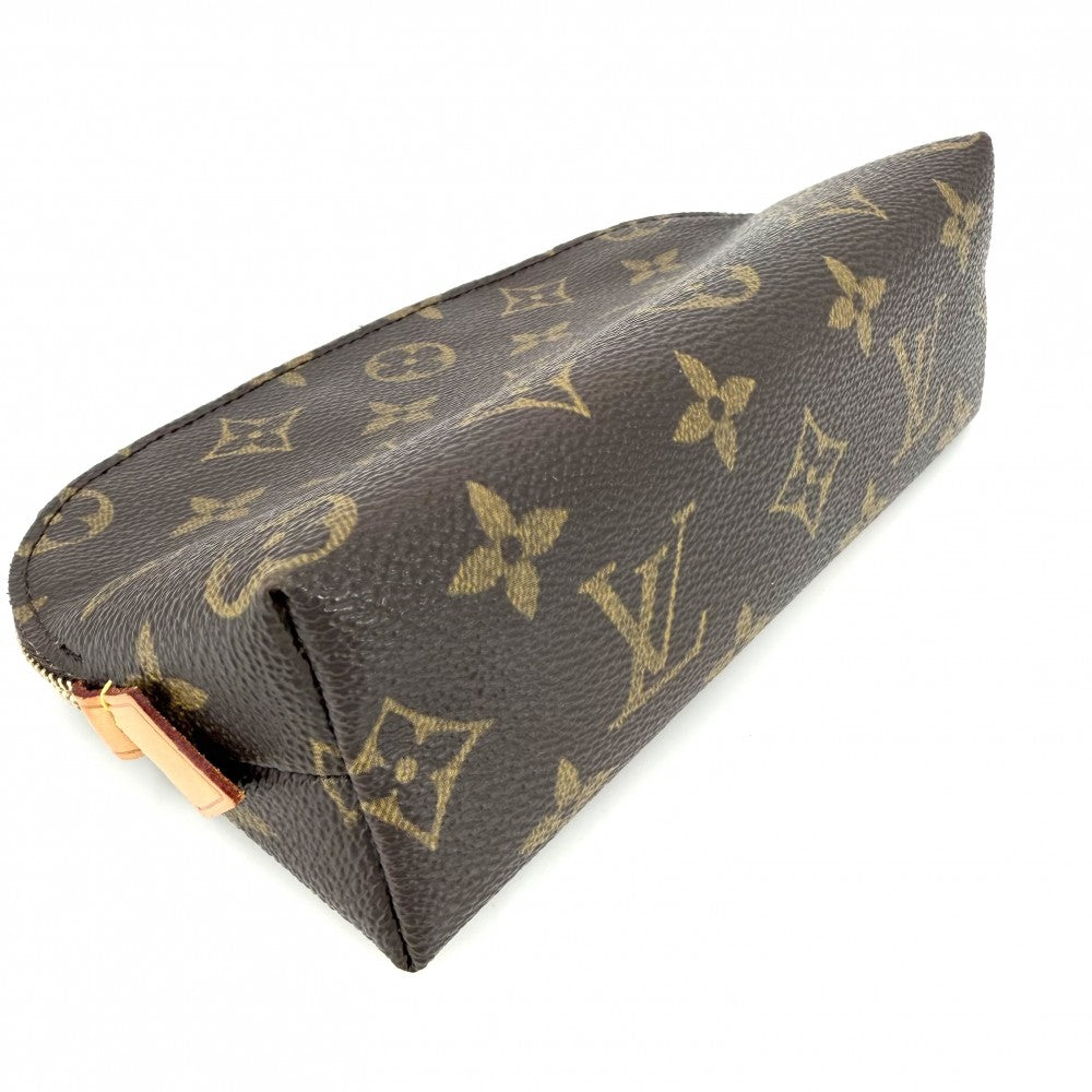 LOUIS VUITTON ルイヴィトン ポーチ モノグラム ポシェットコスメティックPM 化粧ポーチ コスメポーチ 小物入れ M47515 ブラウン 茶 ゴールド金具 レディース【中古品】