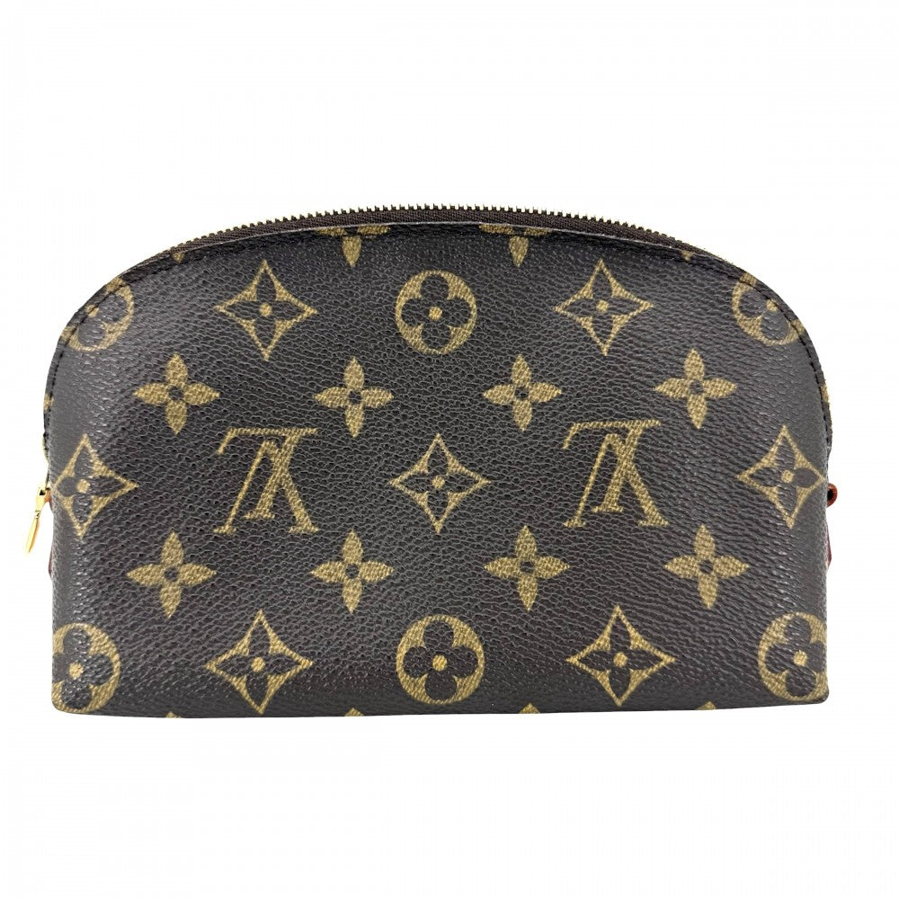 LOUIS VUITTON ルイヴィトン ポーチ モノグラム ポシェットコスメティックPM 化粧ポーチ コスメポーチ 小物入れ M47515 ブラウン 茶 ゴールド金具 レディース【中古品】