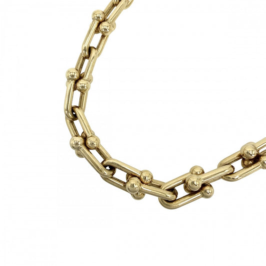 TIFFANY&Co. ティファニー ネックレス ハードウェア ミディアムリンク ジュエリー アクセサリー Au750 18金YG K18イエローゴールド レディース 約55.1g【中古品】