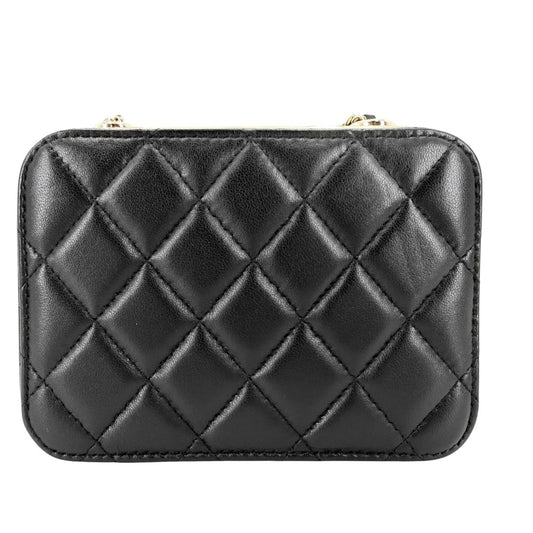 CHANEL シャネル ショルダーバッグ マトラッセ チェーンポシェット ココマーク ラムスキン ブラック 黒 ゴールド金具 レディース【中古品】