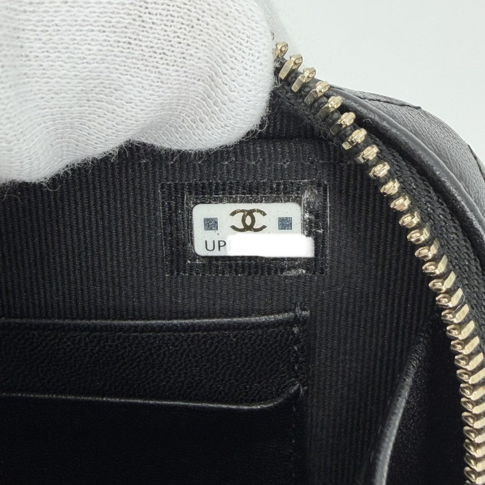 CHANEL シャネル ショルダーバッグ マトラッセ チェーンポシェット ココマーク ラムスキン ブラック 黒 ゴールド金具 レディース【中古品】