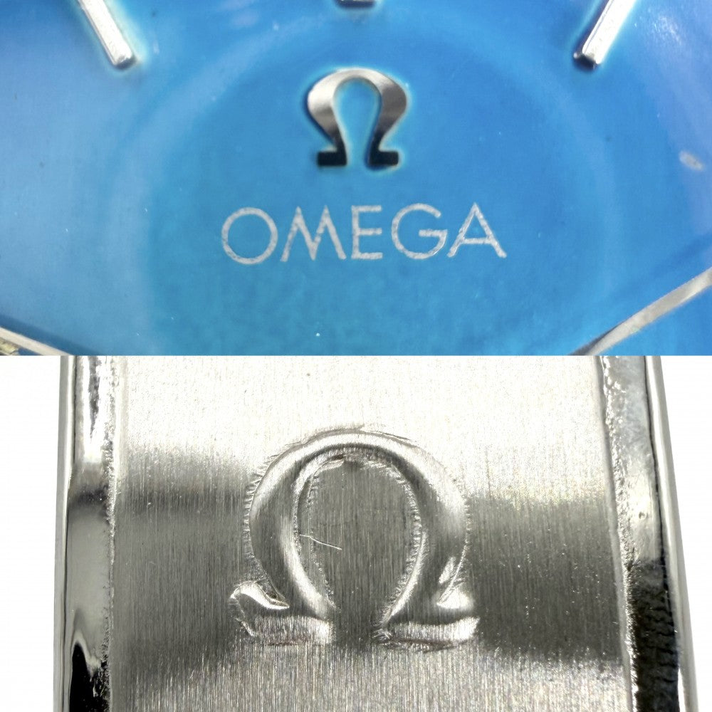 OMEGA オメガ 腕時計 シーマスター cal.1022 デイデイト AT ブルー文字盤 166.021 自動巻き ステンレススチール シルバー ブルー 青 メンズ【中古品】