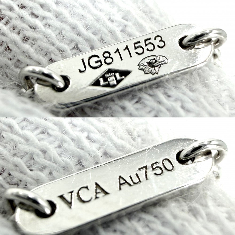 Van Cleef & Arpels ヴァンクリーフ＆アーペル ネックレス スウィートアルハンブラ ジュエリー 18金WG K18ホワイトゴールド ダイヤモンド VCARO85900 レディース 約3.4g【中古品】