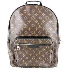 LOUIS VUITTON ルイヴィトン リュック ジョッシュNV バックパック M41530 モノグラムマカサー ブラウン 茶 ブラック 黒 シルバー金具 ユニセックス【中古品】