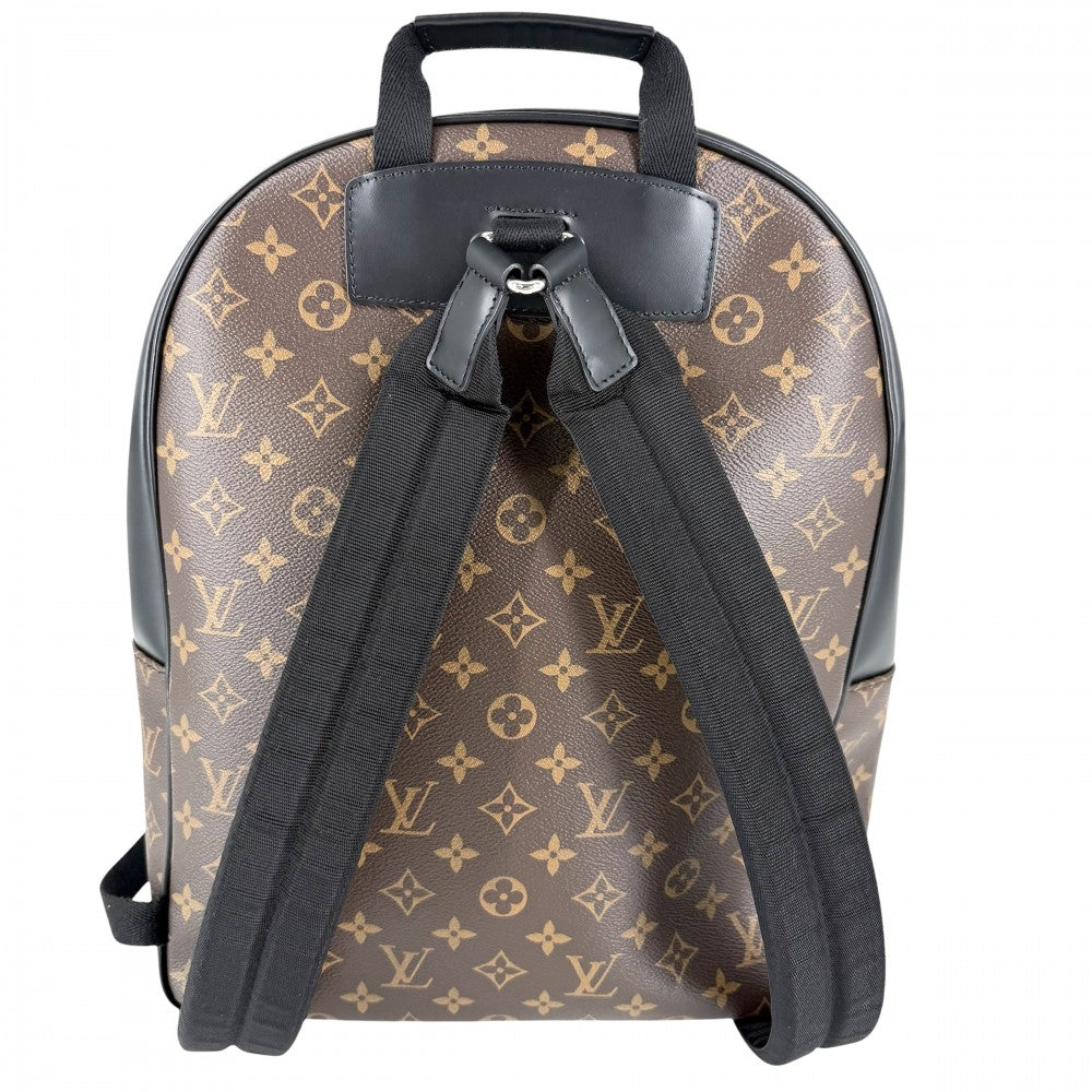 LOUIS VUITTON ルイヴィトン リュック ジョッシュNV バックパック M41530 モノグラムマカサー ブラウン 茶 ブラック 黒 シルバー金具 ユニセックス【中古品】