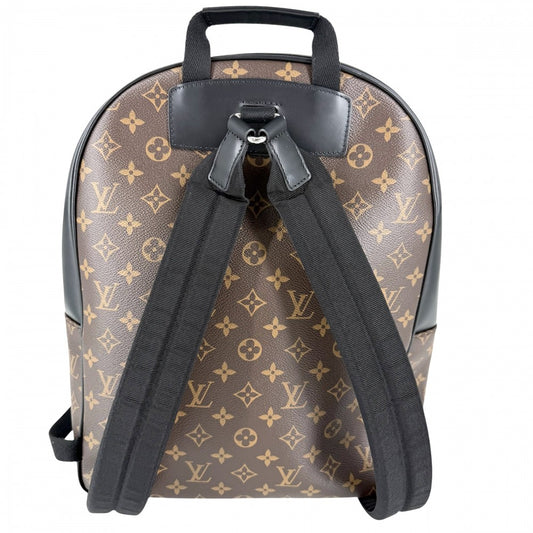 LOUIS VUITTON ルイヴィトン リュック ジョッシュNV バックパック M41530 モノグラムマカサー ブラウン 茶 ブラック 黒 シルバー金具 ユニセックス【中古品】
