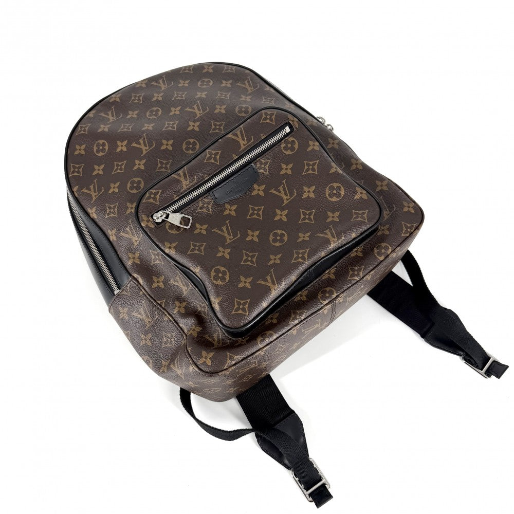 LOUIS VUITTON ルイヴィトン リュック ジョッシュNV バックパック M41530 モノグラムマカサー ブラウン 茶 ブラック 黒 シルバー金具 ユニセックス【中古品】
