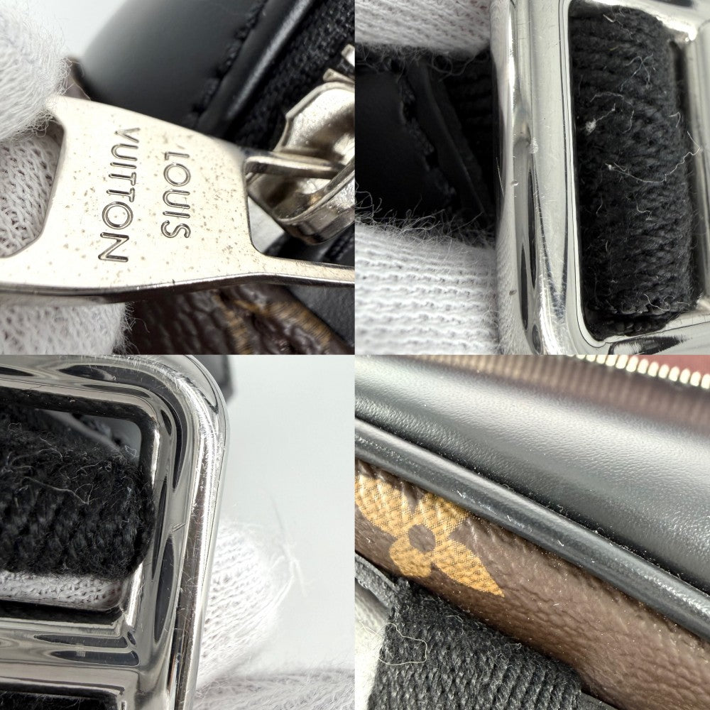 LOUIS VUITTON ルイヴィトン リュック ジョッシュNV バックパック M41530 モノグラムマカサー ブラウン 茶 ブラック 黒 シルバー金具 ユニセックス【中古品】