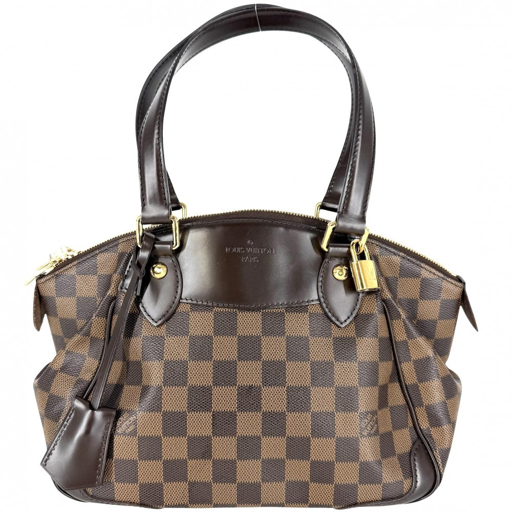 LOUIS VUITTON ルイヴィトン ハンドバッグ ヴェローナPM N41117 ダミエキャンバス ブラウン 茶 ゴールド金具 レディース【中古品】