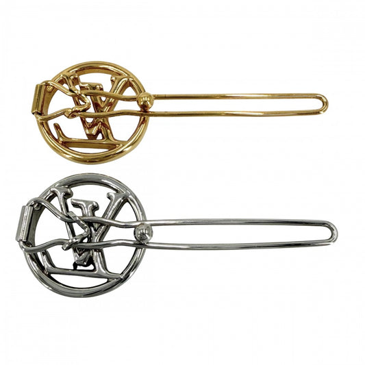 LOUIS VUITTON ルイヴィトン ヘアアクセサリー ベイビールイーズ バレッタ 小物 ファッションアイテム M00590 シルバー ゴールド レディース【中古品】
