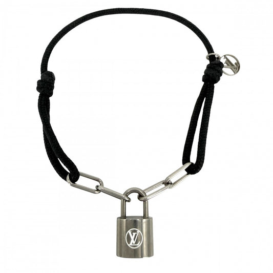 LOUIS VUITTON ルイヴィトン ブレスレット ブラスレ ロックイット ドゥドゥ アクセサリー Q95864 ブラック 黒 シルバー メンズ 約2.8g【中古品】