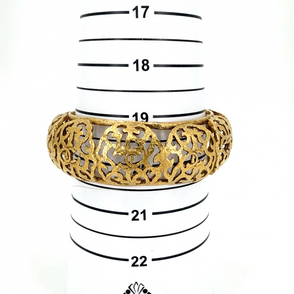 CHANEL シャネル バングル ココマーク アクセサリー ブレスレット GP 2 5 ゴールド レディース 約55.1g 1990年【中古品】