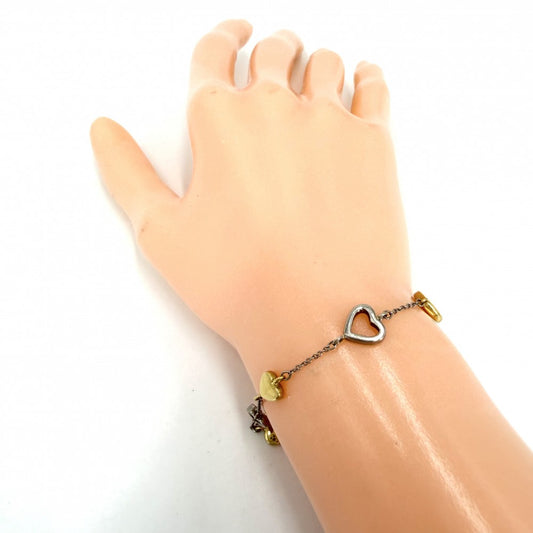TIFFANY&Co. ティファニー ブレスレット マルチハート アクセサリー ジュエリー 18金YG WG Au750 K18イエローゴールド K18ホワイトゴールド レディース 約7.9g【中古品】