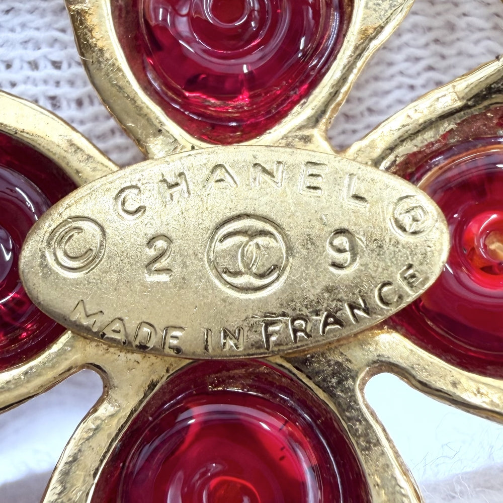 CHANEL シャネル ブローチ グリポア ヴィンテージ ココ アクセサリー GP フェイクパール 29 ゴールド マルチカラー レディース 約20.1g 1994年【中古品】