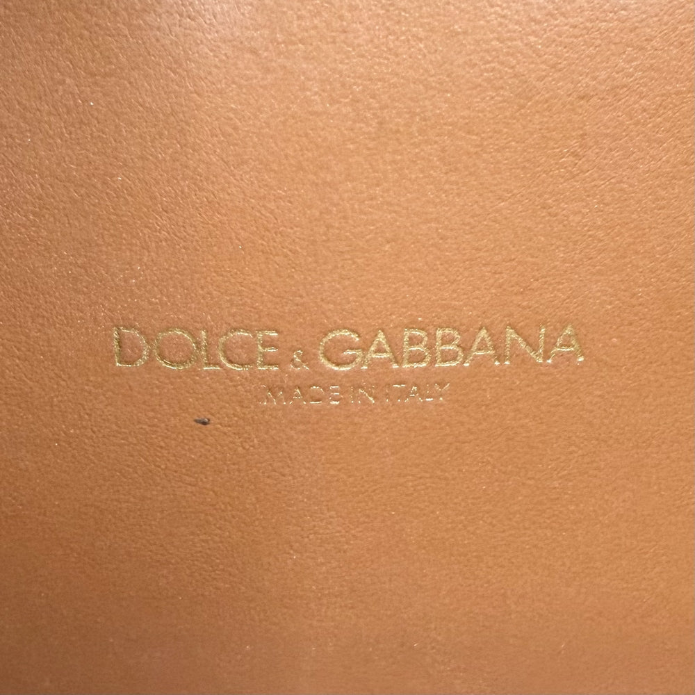 DOLCE&GABBANA ドルチェアンドガッバーナ 2WAY ディヴォーション スモール チェーン DEVOTION ハート ドルガバ かばん 鞄 レザー ブラウン 茶 ゴールド金具 レディース【中古品】