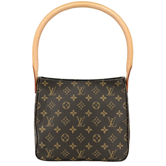 LOUIS VUITTON ルイヴィトン ハンドバッグ ルーピング MM M51146 モノグラムキャンバス ブラウン 茶 ゴールド金具 レディース【中古品】
