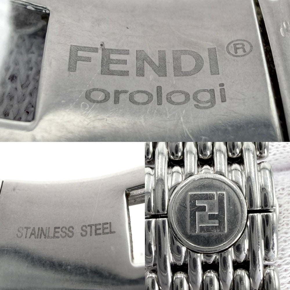 FENDI フェンディ 腕時計 クレイジーカラット QZ 白文字盤 10500L クオーツ ステンレススチール レディース【中古品】