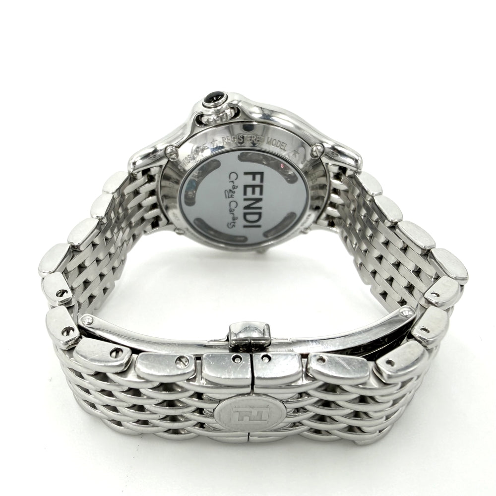 FENDI フェンディ 腕時計 クレイジーカラット QZ 白文字盤 10500L クオーツ ステンレススチール レディース【中古品】