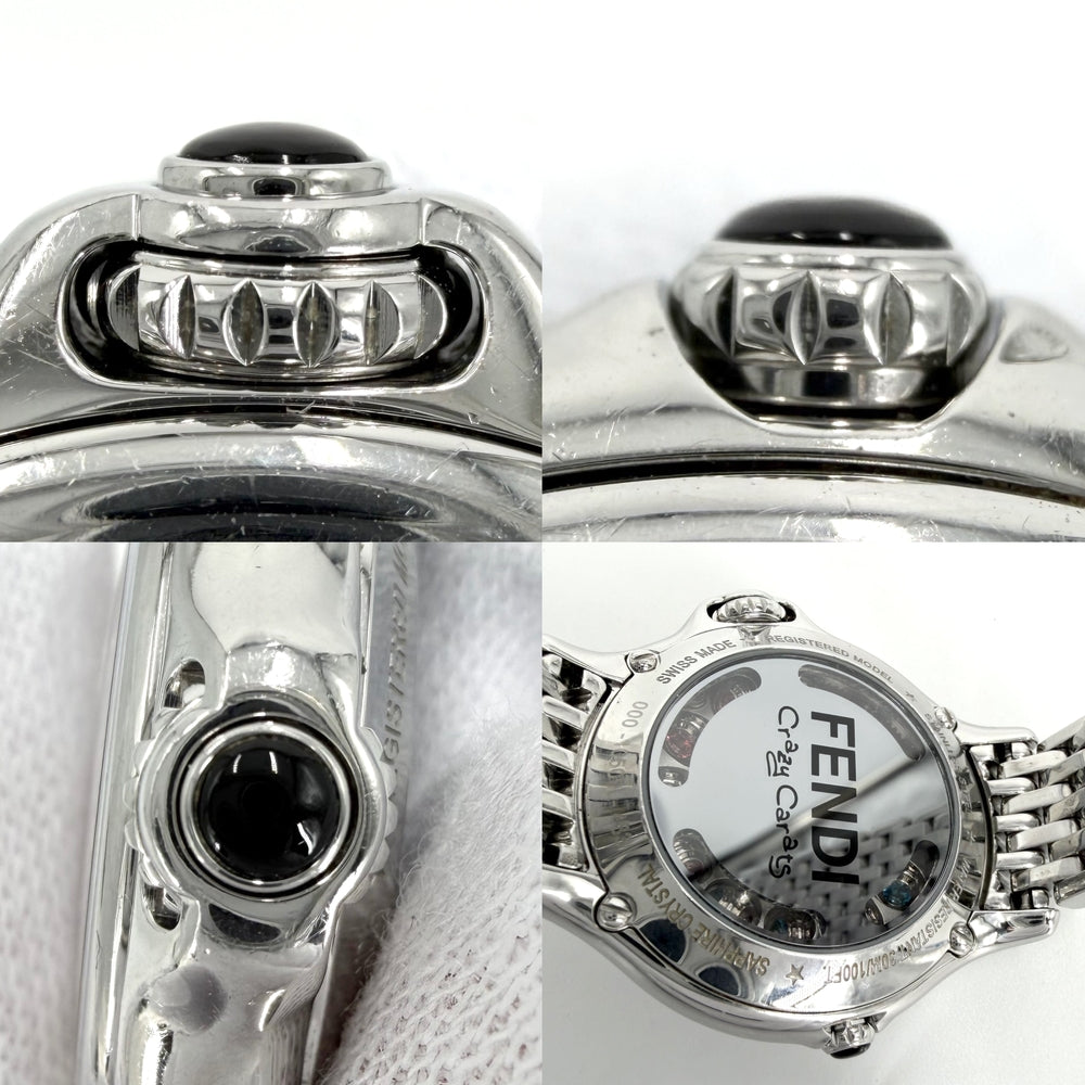 FENDI フェンディ 腕時計 クレイジーカラット QZ 白文字盤 10500L クオーツ ステンレススチール レディース【中古品】