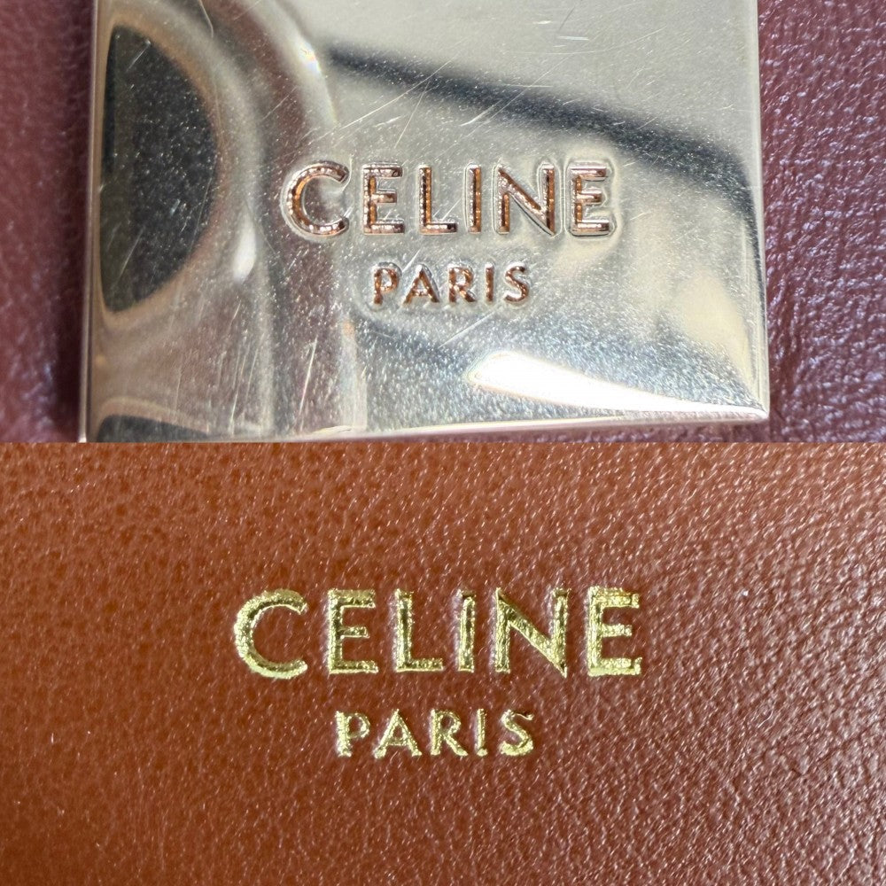 CELINE セリーヌ 2WAY バケット16 ショルダーバッグ ハンドバッグ レザー ブラウン 茶 ゴールド金具 レディース【中古品】