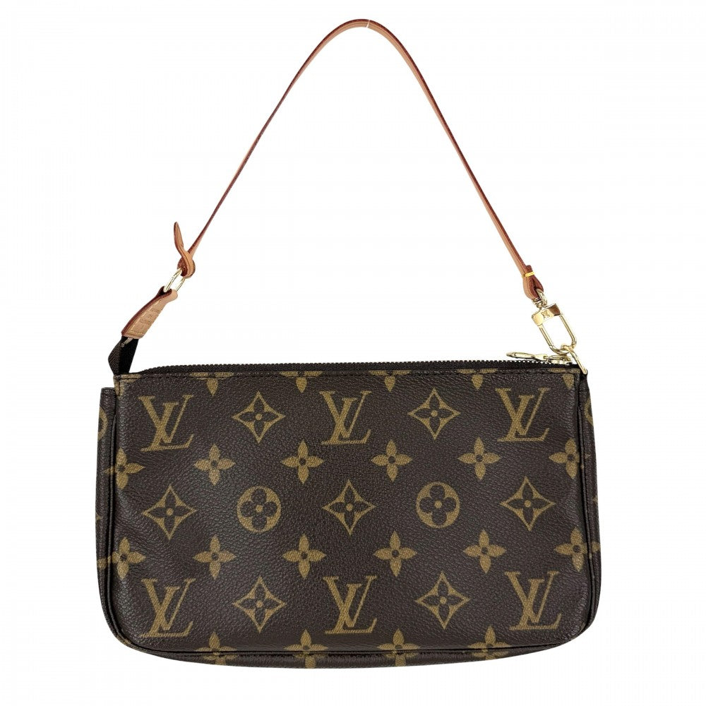 LOUIS VUITTON ルイヴィトン ハンドバッグ ポシェット アクセソワール M51980 モノグラムキャンバス ブラウン 茶 ゴールド金具 レディース【中古品】