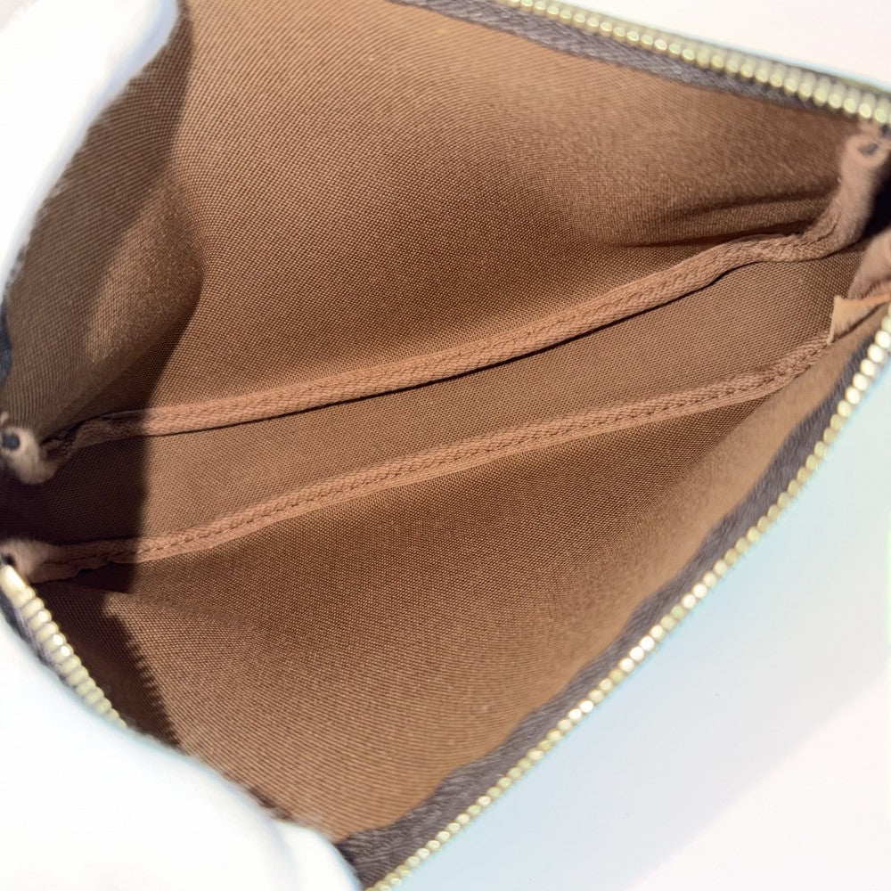 LOUIS VUITTON ルイヴィトン ハンドバッグ ポシェット アクセソワール M51980 モノグラムキャンバス ブラウン 茶 ゴールド金具 レディース【中古品】